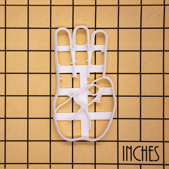 American Sign Language Letter W Cookie Cutter