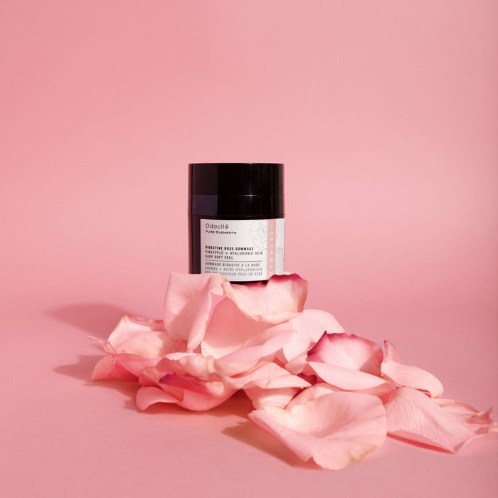 Lifestyle image of Odacité Bioactive Rose Gommage