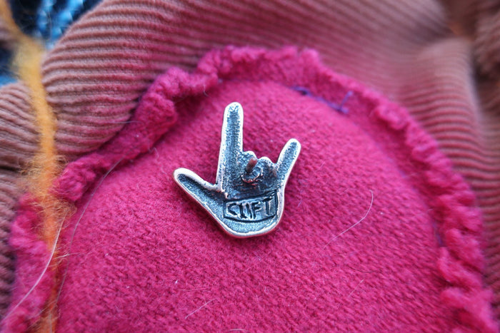 'I Love You' Copper Lapel Pin
