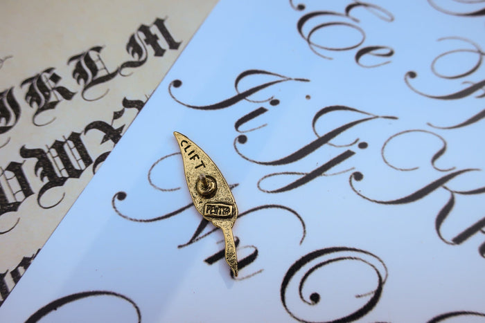 Quill Gold Lapel Pin