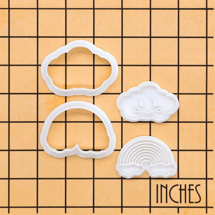 Rainbow & Smiling Cloud Mini Set (2pcs)