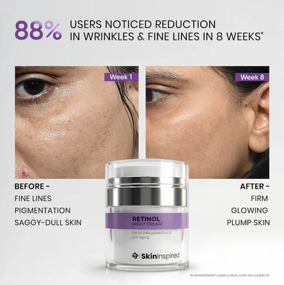 0.1% Retinol Night Cream (50g) | For Anti-Aging & Wrinkle Protection