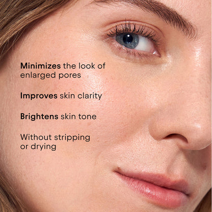 Model image of Alpyn Beauty 2% BHA Pore Perfecting Liquid Exfoliator for Brighter and Clearer Skin