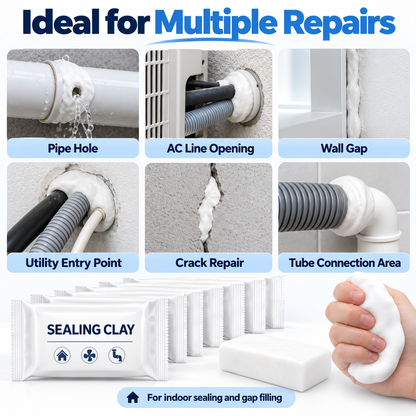 Quick-Fix Eco Waterproof Sealant Clay (10/20 Pcs) – Heavy-Duty Hole & Wall Repair Putty