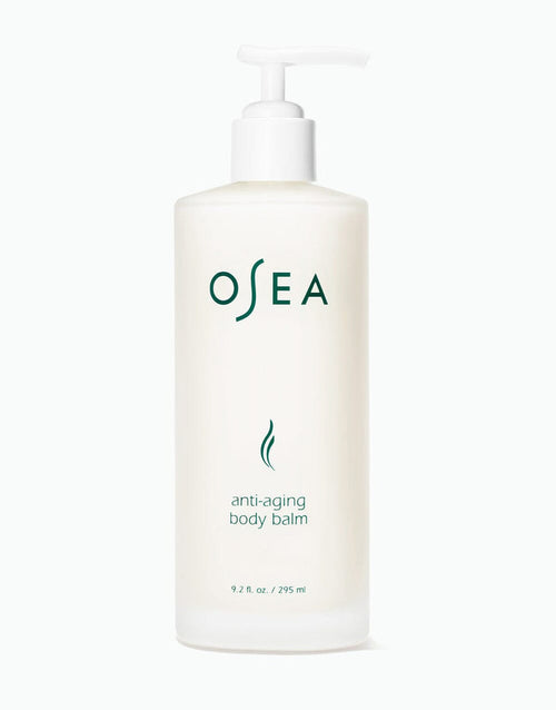 A pump bottle of OSEA anti-aging body balm.