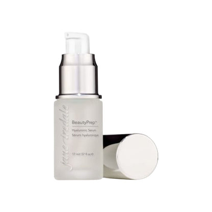 Image of an open Jane Iredale BeautyPrep Hyaluronic Serum
