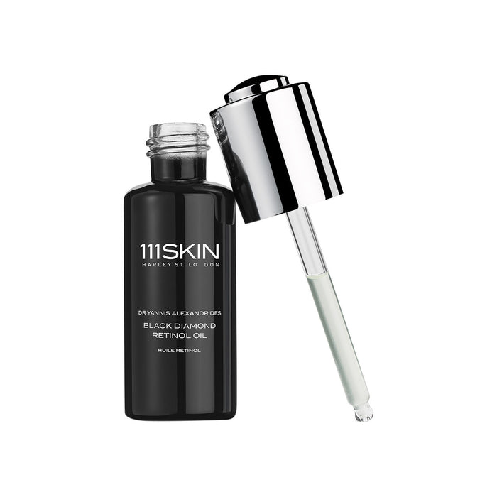Image of an open 111SKIN Black Diamond Retinol Oil