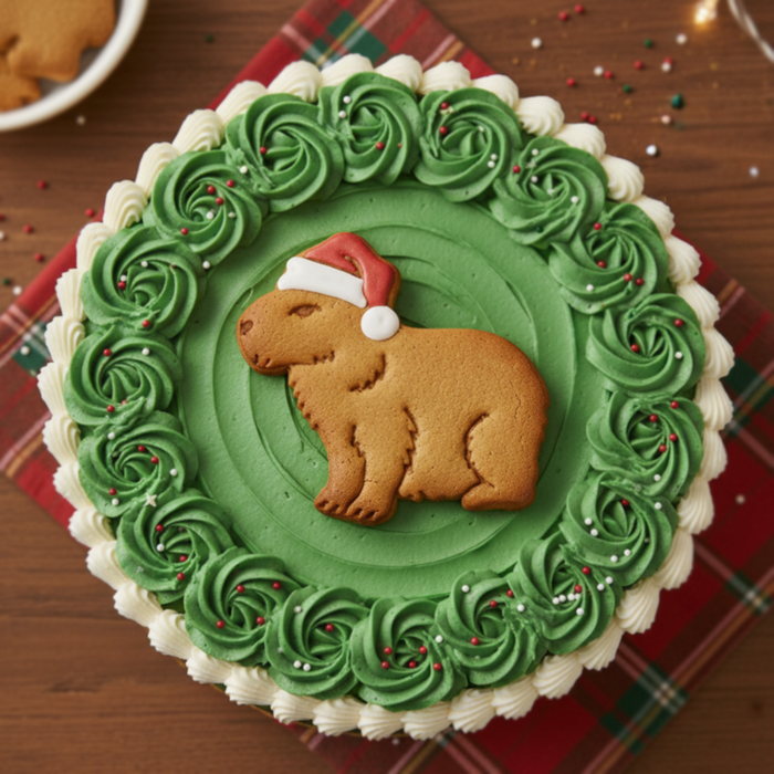 Capybara with Santa Hat