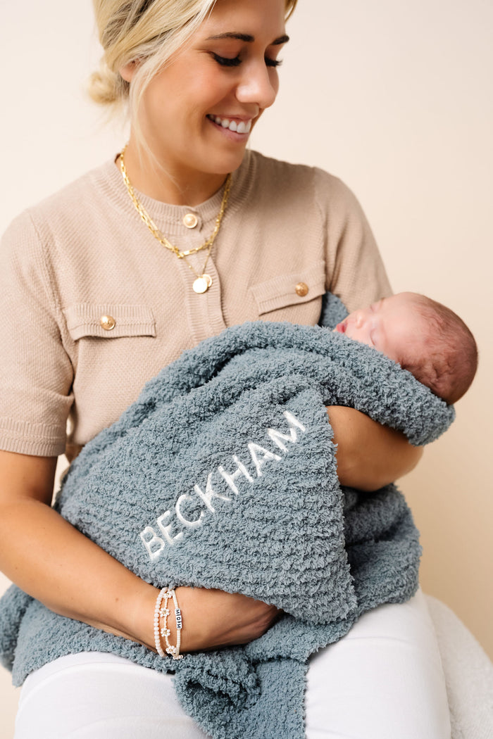 Chenille Blanket - Charcoal - Adult/Throw