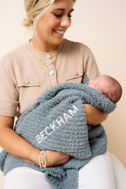 Chenille Blanket - Charcoal - Adult/Throw