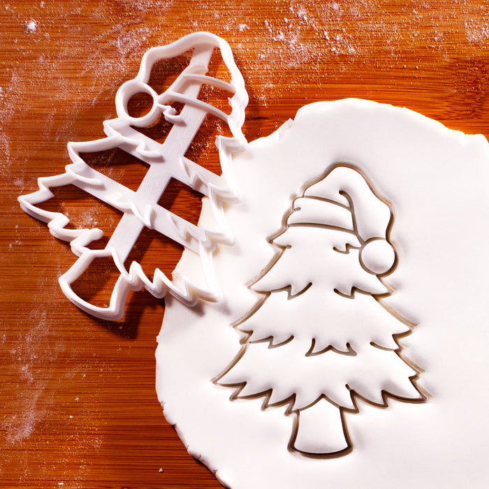 Christmas Tree with Santa Hat