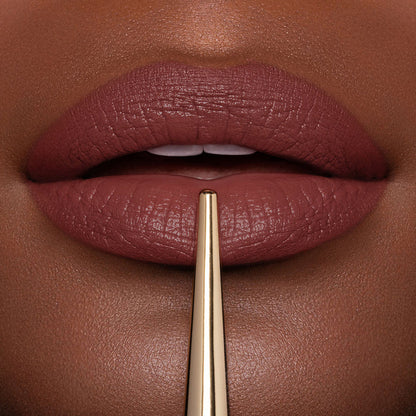 Model image of Hourglass Confession Ultra Slim High Intensity Lipstick Refill variant: I FEEL