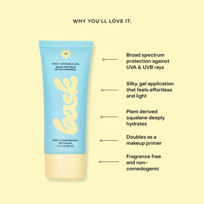 Swatch image of Bask Suncare Daily Invisible Gel SPF 40 variant: Default Title
