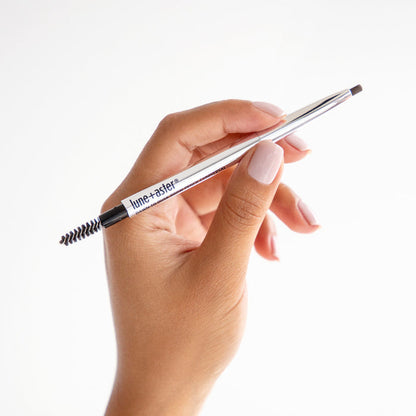 Lifestyle image of Lune+Aster Dawn to Dusk Brow Pencil variant: Brown