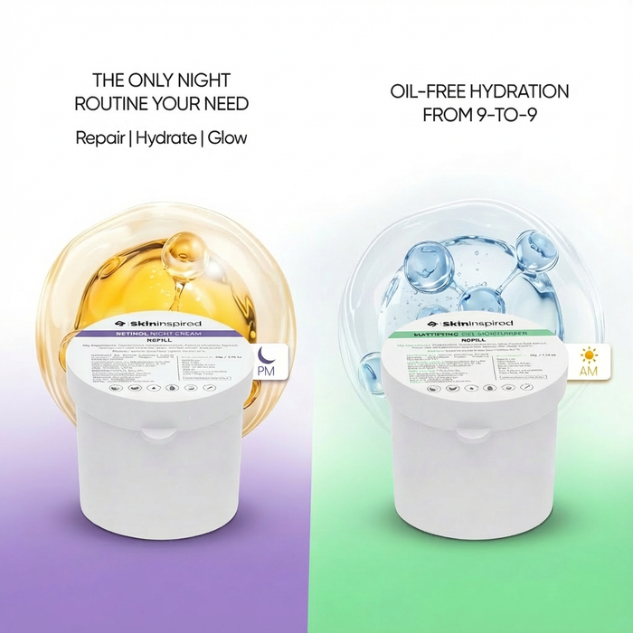 Skininspired Retinol and Mattifying Refill Combo for dry skin