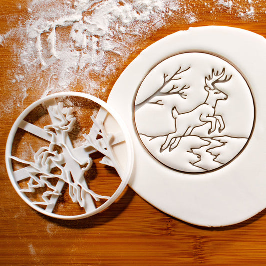 deer jumping cookie cutter