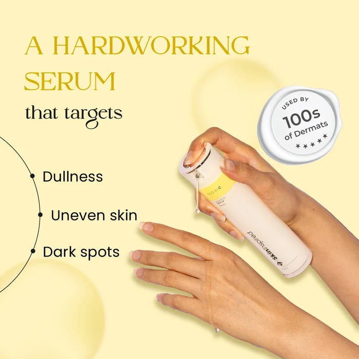 SkinInspired Vitamin C serum targeting acne spots, pigmentation and dark spots for brighter looking skin