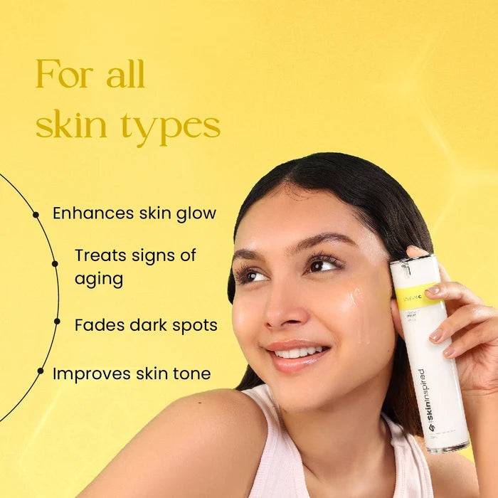 SkinInspired Vitamin C serum suitable for all skin types, including oily, dry and sensitive skin