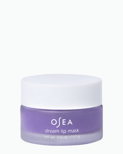 Purple OSEA Dream Lip Mask jar with white lid, 0.6 oz / 17 g