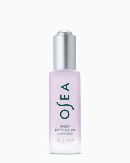 Dream Night Serum with Bio-Retinol 1 oz bottle on white background for ecommerce display