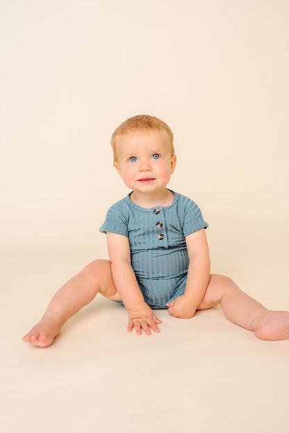 Duke Ribbed Romper - Size 4/5 Only