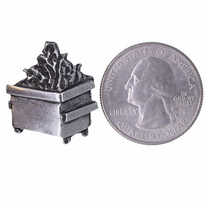 Dumpster Fire Lapel Pin | lapelpinplanet
