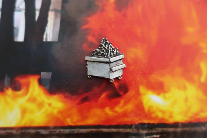 Dumpster Fire Lapel Pin | lapelpinplanet