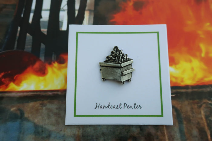 Dumpster Fire Lapel Pin | lapelpinplanet