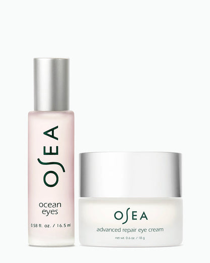 Ocean Eyes roll-on serum and Advanced Repair Eye Cream duo for targeted under-eye hydration and smoothing