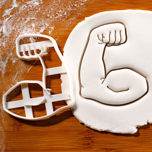Flexed bicep cookie cutter