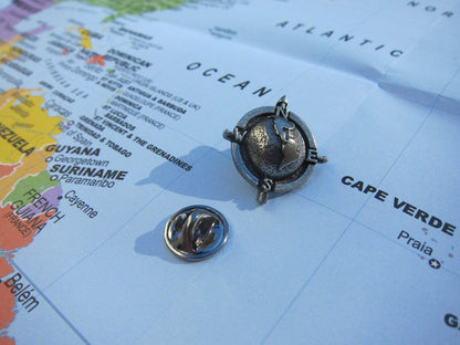 Globe Compass Lapel Pin
