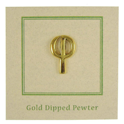 Golden Ratio Gold Lapel Pin