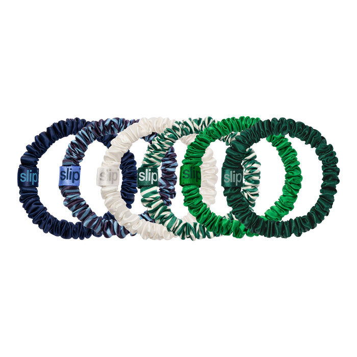Swatch image of Slip Hair On Point Skinny Scrunchies with Pouch