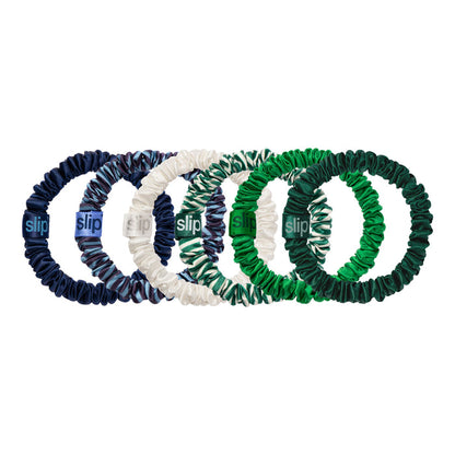 Swatch image of Slip Hair On Point Skinny Scrunchies with Pouch