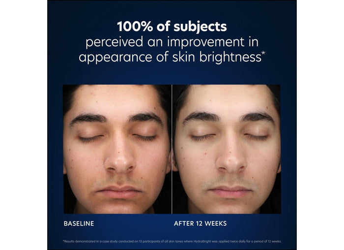 Before and after results of using PCA Skin HydraBright Moisturizer