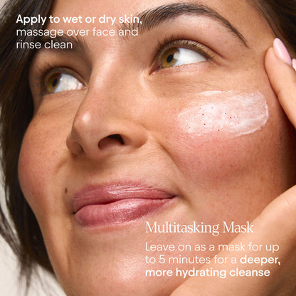 Model image of Alpyn Beauty Hydrating Cold Cream Cleanser with Vitamin C and Juneberry