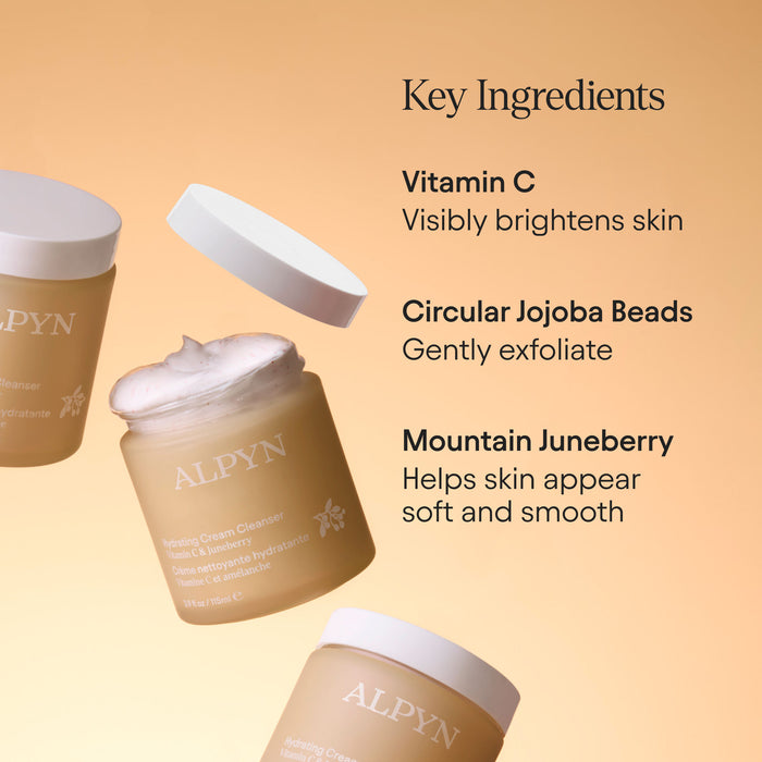 Lifestyle image of Alpyn Beauty Hydrating Cold Cream Cleanser with Vitamin C and Juneberry
