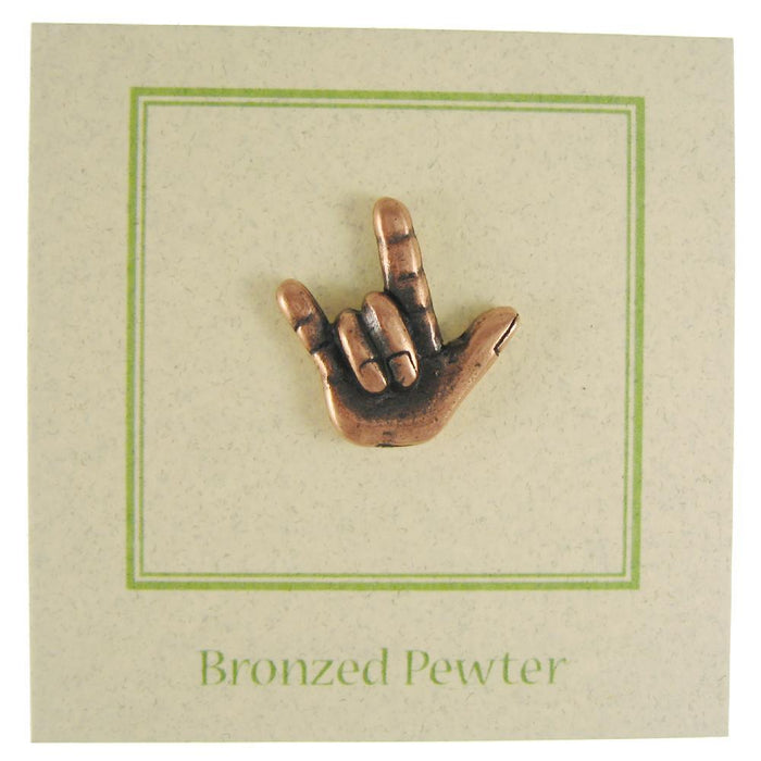 'I Love You' Copper Lapel Pin