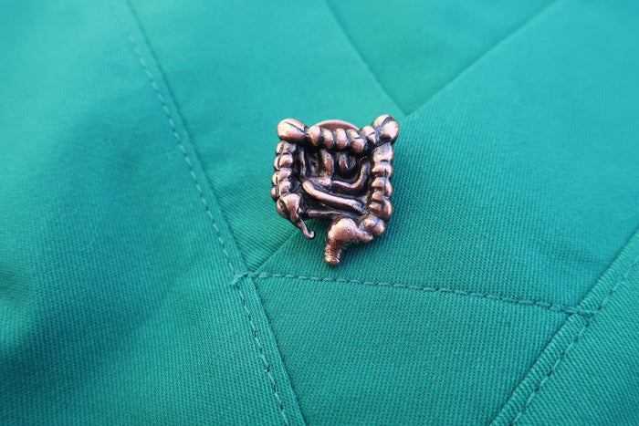 Intestines Copper Lapel Pin