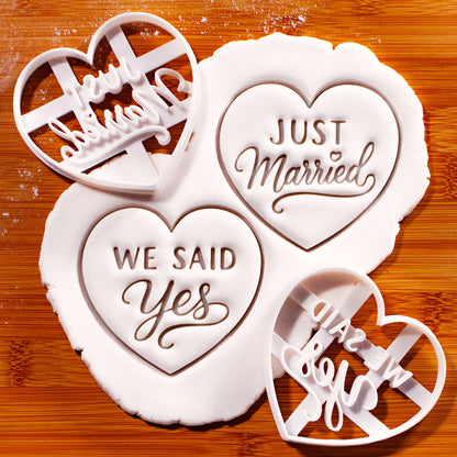 Just Married & We Said Yes Heart