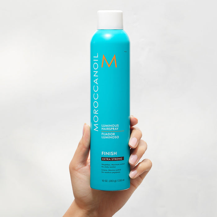 Lifestyle image of Moroccanoil Luminous Hairspray Extra Strong