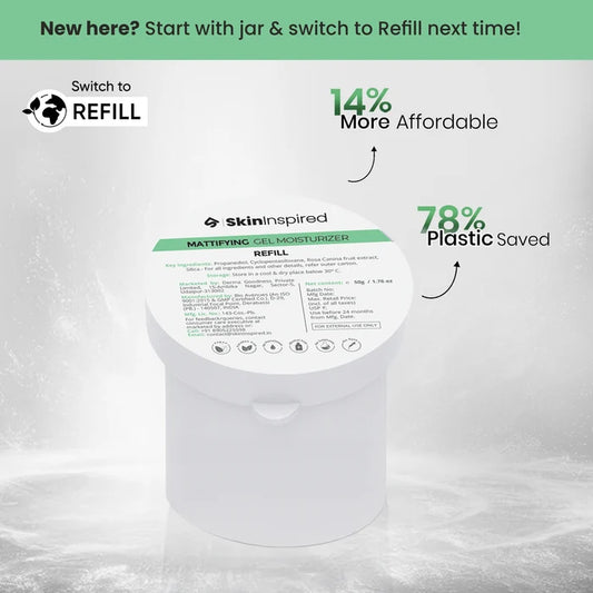 SkinInspired Eco Freindly Mattifying Gel Refill