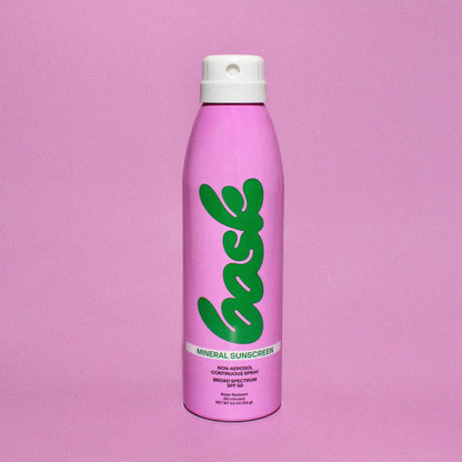 Lifestyle image of Bask Suncare Non-Aerosol Mineral Spray Fragrance Free SPF 50