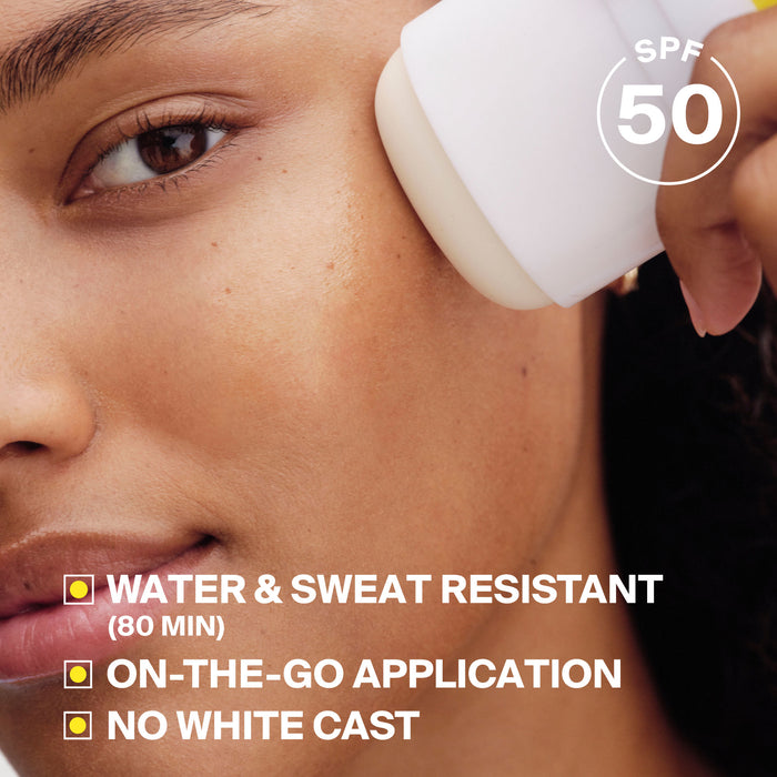 A shade comparison of Supergoop! Play Everyday Stick SPF 50