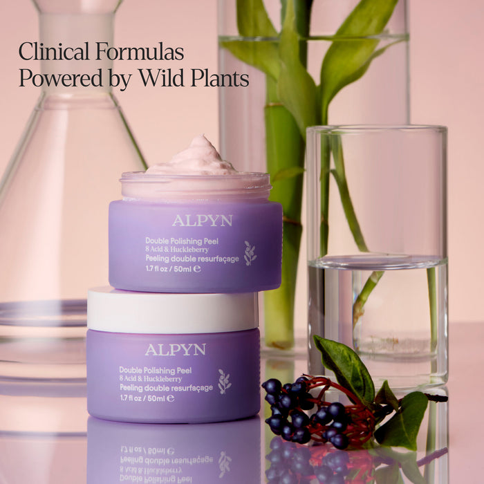 Lifestyle image of Alpyn Beauty Polishing Peel and Brightening Face Mask with 8 Acids and Huckleberry