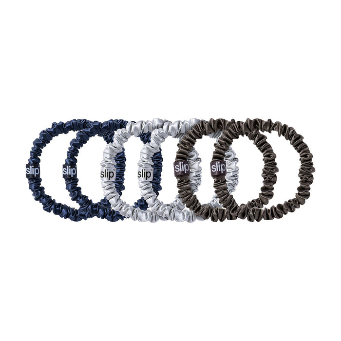 Slip Pure Silk Skinny Scrunchies variant: Midnight main image
