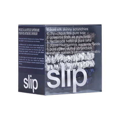Side image of Slip Pure Silk Skinny Scrunchies variant: Midnight