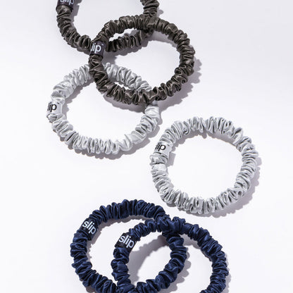 Lifestyle image of Slip Pure Silk Skinny Scrunchies variant: Midnight