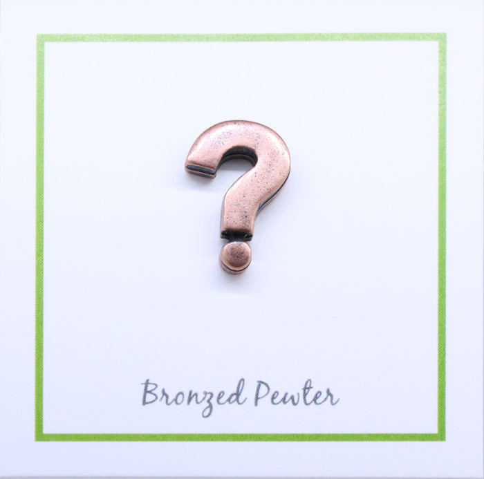 Question Mark Copper Lapel Pin | lapelpinplanet