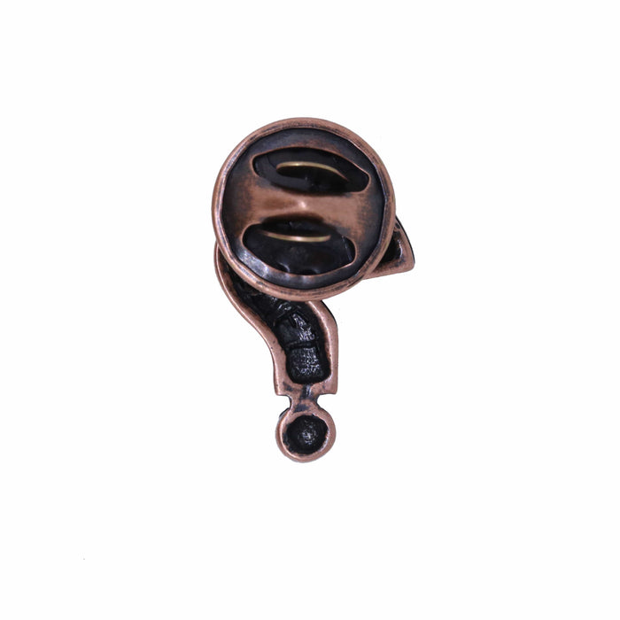 Question Mark Copper Lapel Pin | lapelpinplanet